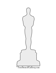 Oscar Statue Silhouette Stencil